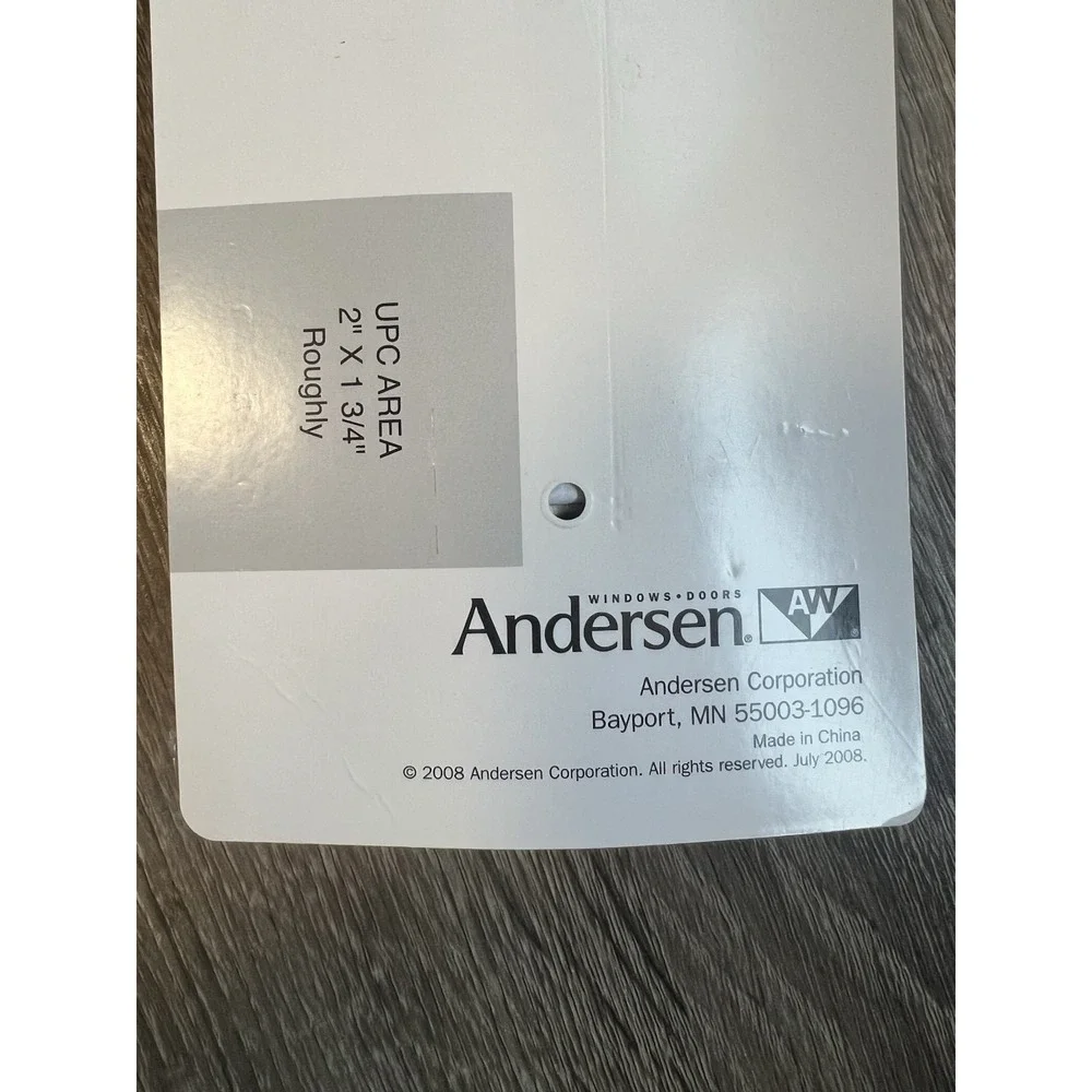 Andersen 200/400 Series Gliding Patio Door Foot Lock – Brushed Nickel – New